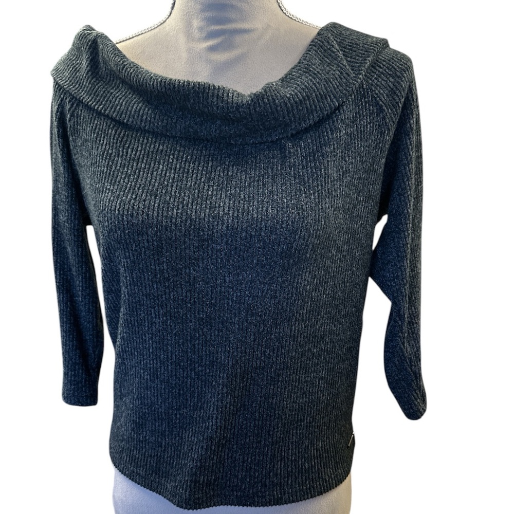 Bebe Cal neck 3/4 length sweater, size large excellent used condition